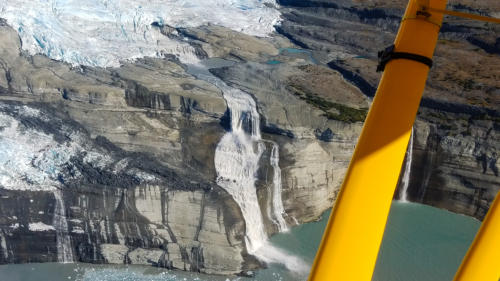 Icy Bay waterfall